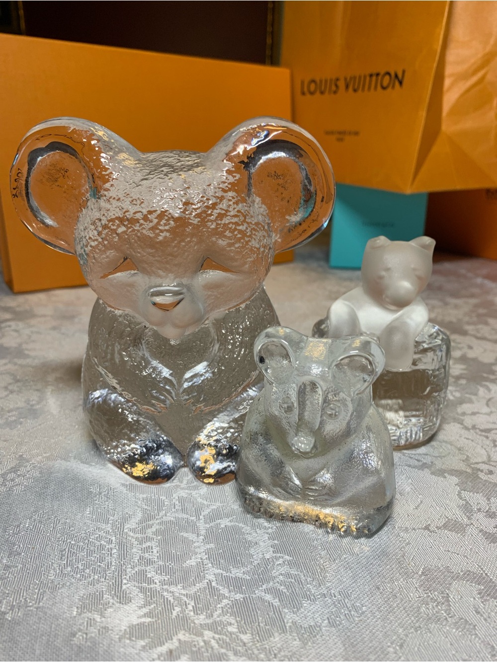 3 Austrian Crystal Reidel Bears.